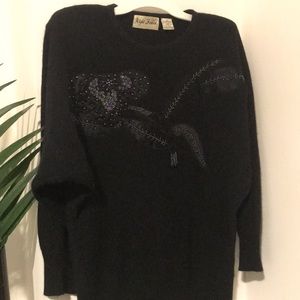 lambs wool and angora rabbit hair blend sweater
